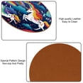 thumbnail image 5 of Unicorn Round Car Coasters (6PCS) Microfiber Leather, 11x11 cm/4.3x4.3 in, Drink Cup Holder Mats for Car, Absorbent Car Accessories, Set of 6 Car Coasters, 5 of 6