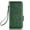Green, variant on for Samsung Galaxy S23 Wallet Case, Soft Silicone Triangles Pattern Luxury PU Leather Magnet Flip Folio Cover with Card Slots Holder Wrist Strap Handbag Kickstand Case,Green
