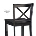 thumbnail image 3 of Linon X Back Wood Counter Stool 24" Seat Height in Black Painted Finish, 3 of 14