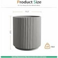 thumbnail image 4 of Round Concrete Planter Outdoor Indoor, Large Cement Plant Pots for Flowers (Vertical White, 16 inch), 4 of 8