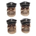thumbnail image 3 of Cubierta De Tapas De Aire, Tapas De Válvula De Neumático Tipo Calavera 4 Unids/set Junta De Sellado Hermético ABS + Cobre Para Vehículos Utilitarios Deportivos, Camiones, OTVIAP Negro, 3 of 8