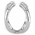 thumbnail image 4 of Luxe Jewelry Designs Stainless Steel Cuff Women's Ring with Cubic Zirconia - Size 5, 4 of 4