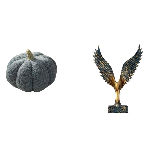 Almohadas de calabaza de Halloween,Almohadas de calabaza de Halloween Decoración del hogar Suave,Estatua de la casa,Estatua de ala hecha a mano,artesanía de resina para cafetería,Escultura