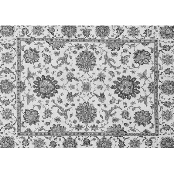 Ahgly Company Indoor Rectangle Abstract Gray Modern Area Rugs, 7' x 10'