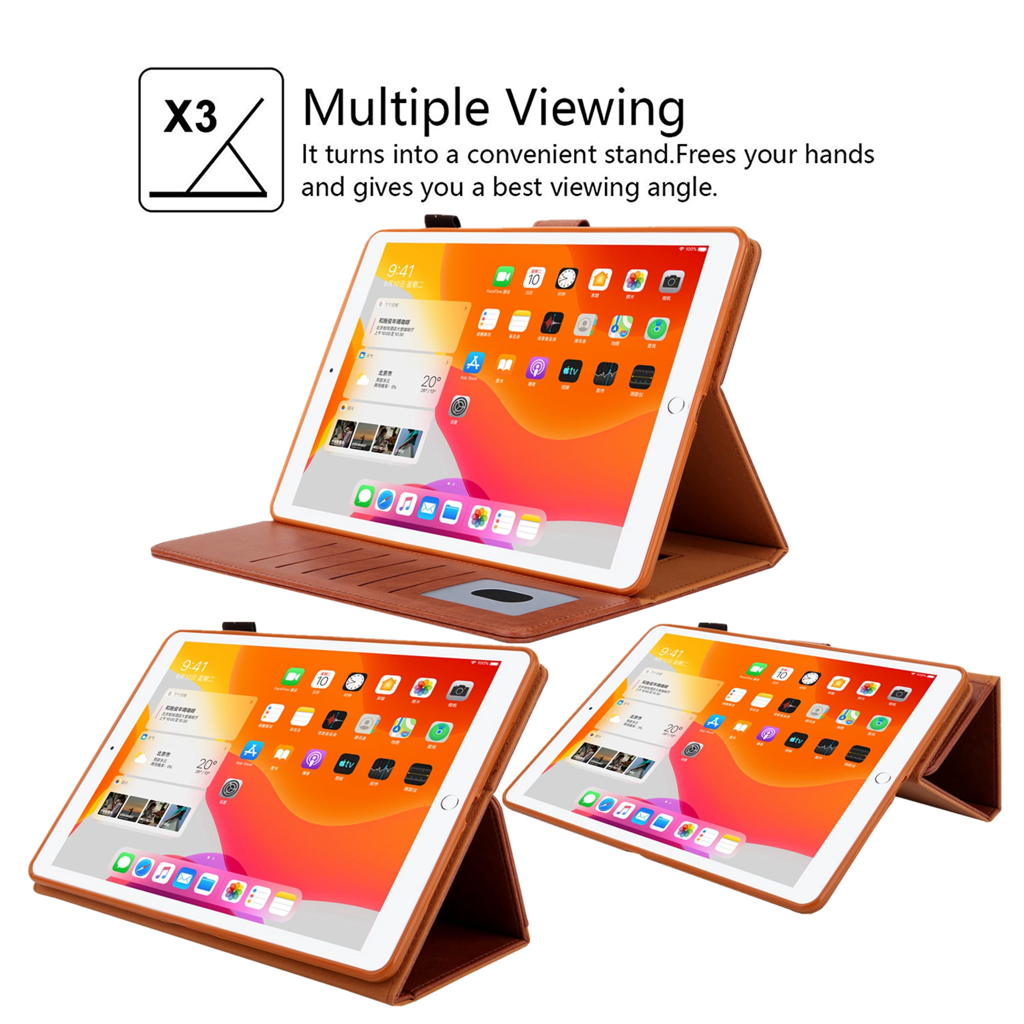 Dteck Flip Case For Apple iPad Pro 11 inch, Business Wallet Case PU Leather Magnetic Flip Folio Cover with Apple Pencil Holder / Auto Sleep Wake Function / Multiple Stand Angles, Brown