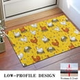 thumbnail image 3 of Yellow Chicken Egg Pattern Door Rugs,Washable Non Slip Door Mats Indoor,Decorative Door Mats,Entry Mat Indoor for Entrance,Bedroom,Kitchen,Bathroom,16"x24", 3 of 6