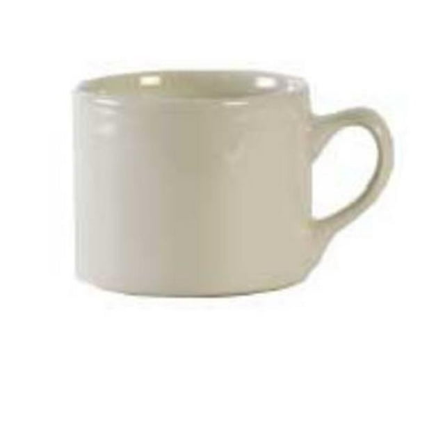 Tuxton China TRE-965 Steakhouse Cup 10 oz. - Eggshell - 2 Dozen