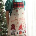 thumbnail image 6 of Matoen Christmas Aprons Santa Claus Plaid Cooking Apron Kitchen Home Holiday Apron Christmas Decorations, 6 of 9