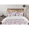 thumbnail image 5 of Ambesonne Flowers Down Alternative Quilt Comforter, Soft Lily Ornament Pastel, Twin XL, Coral Pale Mauve and Dimgray, 5 of 5