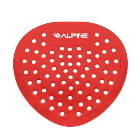 Alpine Flat Anti-Splash Urinal Screens Deodorizer Cherry (30-Pack)