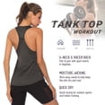 thumbnail image 2 of Chalecos Mujer Mujeres Workout Tops Racer Back Solid sin mangas Yoga Fitness Running Gym Lounging Qu Tomshoo Chalecos Mujer, 2 of 6