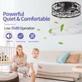 thumbnail image 3 of GCGAFUL 18.1" Caged Ceiling Fan with Light and Remote, Farmhouse Flush Mount Ceiling Fan Light with 6 Speeds, Reversible, for Living Room Bedroom, 3 of 8
