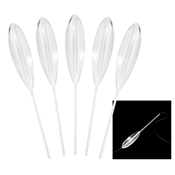 5pcs Clear Casting Bobbers Bombarda Coulant Mouche Pêche Flotteurs 5g/10g/15g/20g