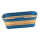 thumbnail image 5 of Cubo plegable para fregona con mango enrollable, tamaño portátil hasta 22" X 7,8" para interior y exterior Azul Marrón Cola cubo plegable, 5 of 8