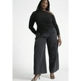 thumbnail image 5 of ELOQUII Women's Plus Size Wide Leg Cargo Jean, 5 of 5