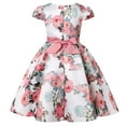 thumbnail image 5 of adviicd Dresses 7 Year Old Girls Toddler Kids Girls Floral Flowers Prints Short Sleeves Beach Kids Christmas Dresses, 5 of 5