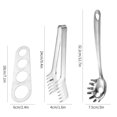 thumbnail image 3 of Hariumiu 1/3 Pcs Kitchen Pasta Scoop Food Grade Heat-Resistant Stainless Steel Noodle Tongs Pasta Spoon Spaghetti Server Colander Kitchen Supplies, 3 of 12