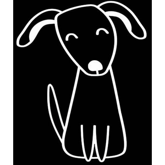 Cute Dog - Car Window - Premium Vinyl Decal/Sticker