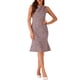 thumbnail image 1 of INSPIRE CHIC Vestido Elegante Sin Mangas de Cuello Barco de Tweed a Cuadros para Mujeres en Rojo Vino, 1 of 6