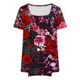 thumbnail image 5 of Nmnitkp Womens Tops With Floral Print Design Paired With Short Sleeve Tops in Soft Fabric for Plus Size Tops for Women’s Summer Beach Fashion & Summer Tops for Women, 5 of 5