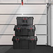 Hyper Tough 13-Inch Toolbox – Heavy-Duty Resin Storage with Padlock Compatibility & Foldable Handle