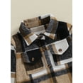 thumbnail image 6 of Bslissey Toddler Baby Boy Girl Casual Plaid Shirt Jacket Long Sleeve Lapel Button Cardigan Winter Coat for Infant 6M 12M 18M 24M 3T 4T Kids Spring Fall Daily Outerwear, 6 of 8