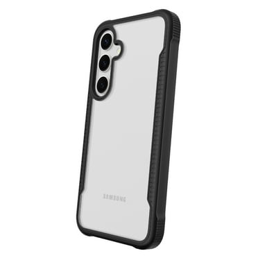 onn. Dual-Layer Phone Case for Samsung Galaxy S24 5G - Black/Clear