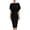 A-Black, variant on Elegant Sleeveless Dress for Women Keyhole Neckline Solid Color Pleated Waisted Slim Fit Dresses for Office Evening White XXL