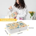 thumbnail image 5 of Kangaroo Portable PU Leather Travel Jewelry Stand Organizer Box with Removable Compartment and Necklace Holder, 5 of 6