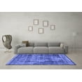 thumbnail image 3 of Ahgly Company Machine Washable Indoor Rectangle Oriental Blue Industrial Area Rugs, 7' x 10', 3 of 4