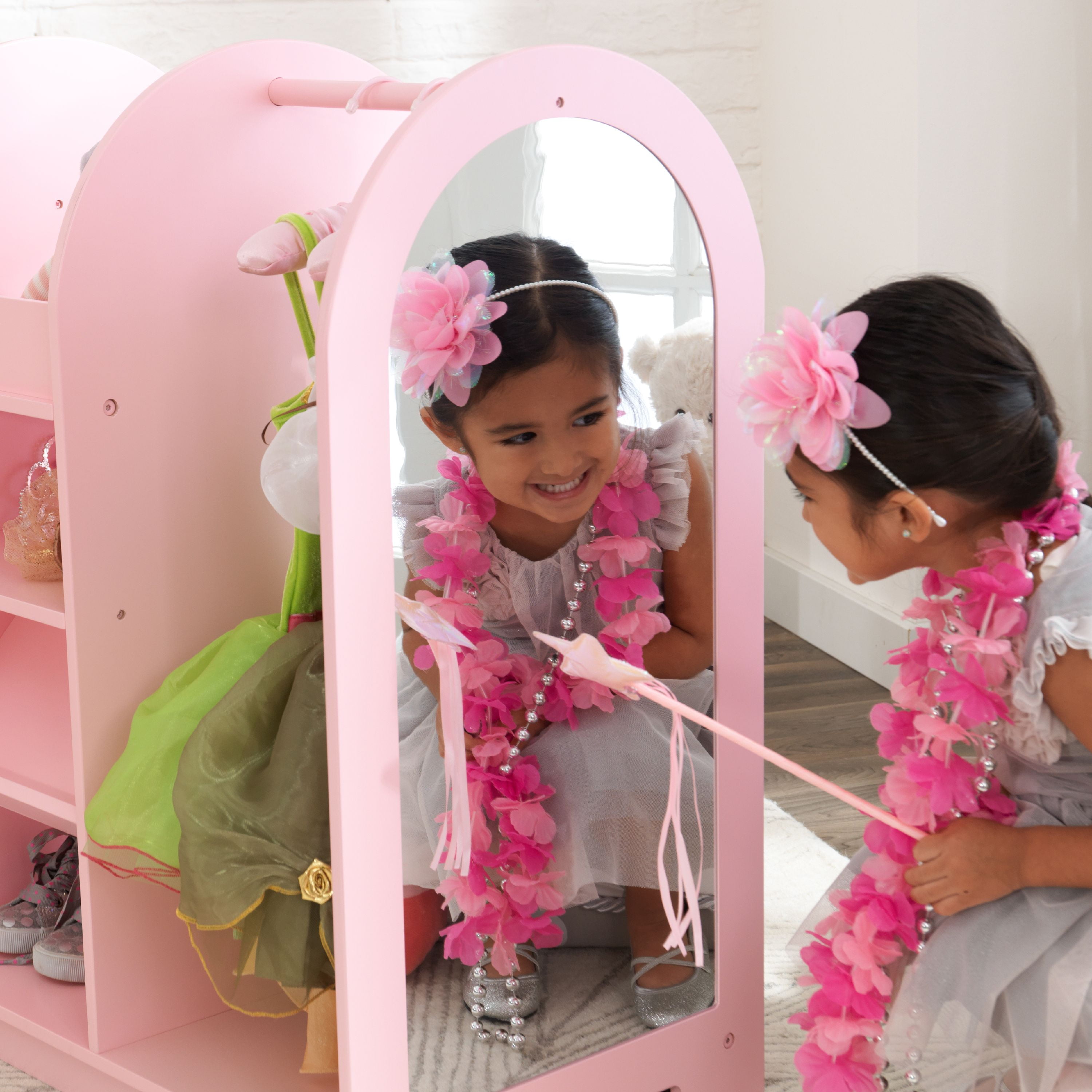 kidkraft fashion pretend play station pink