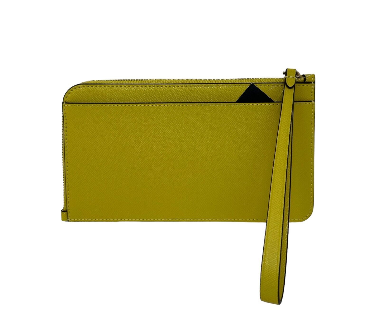 Kate Spade Lucy Medium L-Zip Saffiano Leather Wristlet in Lime Slice KD546 $139