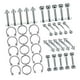 thumbnail image 5 of 40 piezas de anillos de tabique de acero inoxidable de 16 g, anillos para cejas, labios y lengua, joyería para 10 mm, 5 of 9
