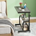 thumbnail image 6 of Tribesigns Small Portable Desk Side Table with Wheels, Height Adjustable C Table for Couch Bed Gray, 6 of 7