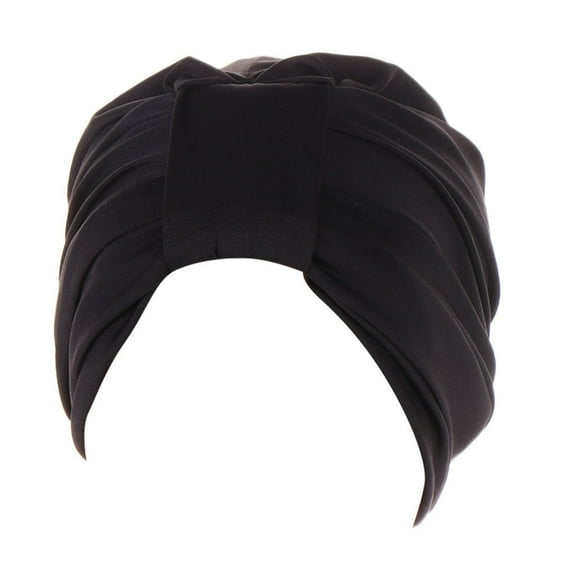 TRUBKH Silk Bonnet Turbans for Women Hair Turban Wide Headbands for Women Workout Headbands for Women Headband Scarf Turban Headbands Black One Size