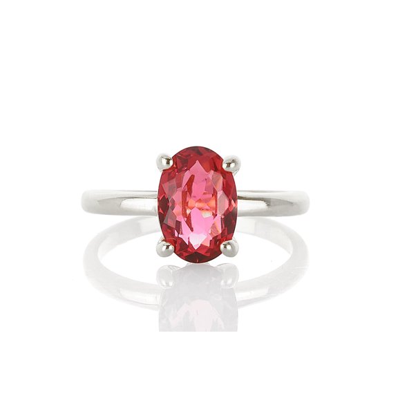 Pink Tourmaline rings Women's jewerly engagement ring 925 sterling silver ring Gift for mom