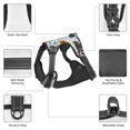 thumbnail image 3 of Vsdgher Insects and Flowers Pattern Dog Harness,No Pull Pet Harness with Soft Padded Handle,Adjustable Reflective Vest with 2 Buckles,4 Slide Buckles,S-XL Large, 3 of 4