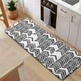 thumbnail image 5 of Black and White Chevron Pattern Kitchen Rug Mat,Kitchen Runner Rugs Non Skid Washable,Decorative Kitchen Floor Mats for Kitchen,Sink,Laundry,17"x47.2", 5 of 7