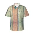 thumbnail image 1 of Balery Hardwood Camisas hawaianas de manga corta para hombre, camisas playeras de corte holgado, camisas de vacaciones con botones,Small, 1 of 7