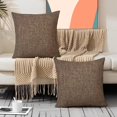 thumbnail image 4 of Housse de Coussin Décorative Marron Café en Lin 18x18 Pouces pour Canapé Chaise, 4 of 4