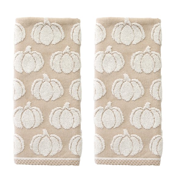 Juego de 2 toallas de mano SKL Home 41x64 cm Jacquard color tostado
