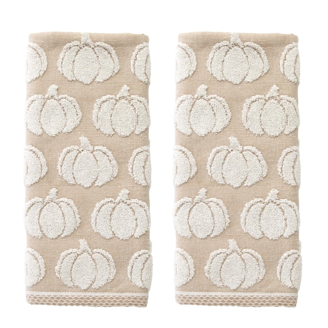 Juego de 2 toallas de mano SKL Home 41x64 cm Jacquard color tostado