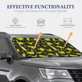 thumbnail image 4 of Disketp 2 Piece Cute Cartoon Dinosaurs Green Silhouette Pattern Pattern Windshield Sunshades,Folding Windshield Sun Shade For Car Suv Trucks Sedan,Blocks Uv Rays Sun Visor Protector-Large, 4 of 7