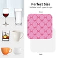 thumbnail image 6 of Honeii Red ribbons Print Leather Coaster Set of 4, Ideal for Safeguarding Your Furniture from Drinks Spills and Effortless cleanup-Square, 6 of 6