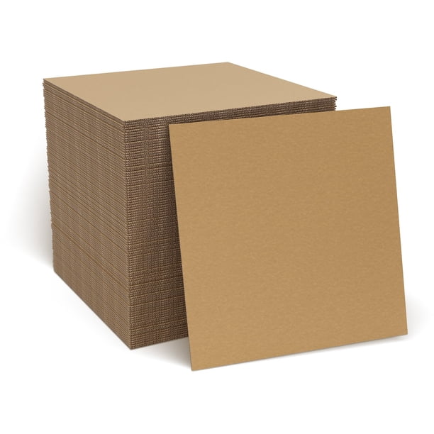 Láminas de cartón corrugado EZALFTIN, 12 x 12 pulgadas, paquete de 100