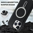 thumbnail image 3 of Cover for iPhone 13, Case with Magnetic Invisible Stand,Compatible with MagSafe,Slim Shockproof Anti-Scratch Protective Ring Holder Case Cover, black, 3 of 8