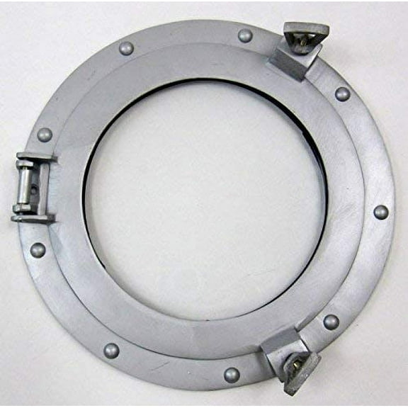 RedSkyTrader 11" Aluminum Porthole Window - Nautical Picture Frame - Maritime Decor