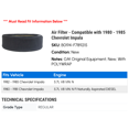 thumbnail image 2 of Air Filter - Compatible with 1980 - 1985 Chevy Impala 1981 1982 1983 1984, 2 of 2
