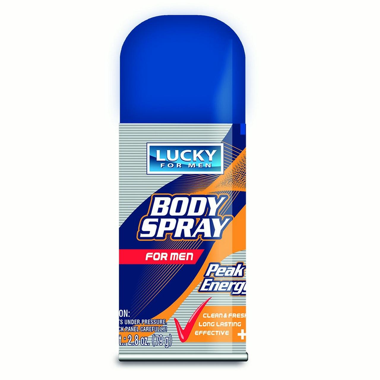 (4 Pack) Lucky Super Soft Men's Body Spray, Peak Energy, 5 Oz Walmart