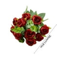 thumbnail image 2 of Mecorevxz Artificial Roses Flowers with 10 Heads for Flower Arrangement, Silk Rose Bouquet for Home Decoration, Faux Roses for Valentines Day Parties and Wedding Decoration (Red), 2 of 9
